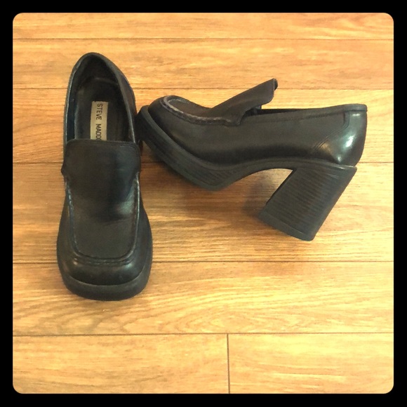 Steve Madden Shoes - Vintage Steve Madden 90s style chunky heel loafers